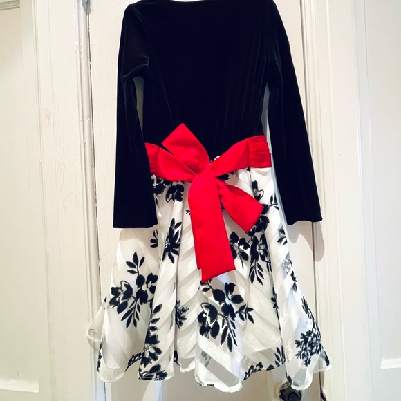 Rare Editions Girls Velvet Bodice to Embroidered Skirt. - Picture 2 of 4